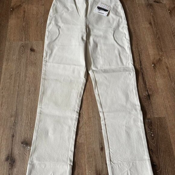 Gretchen Scott NWT White Gripe Less Pants Size M - Picture 1 of 5